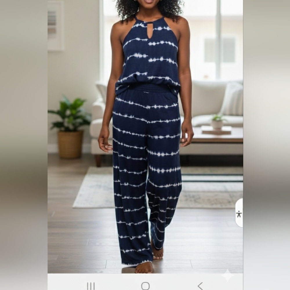 Navy Tie-Dye Women's Pant & Top